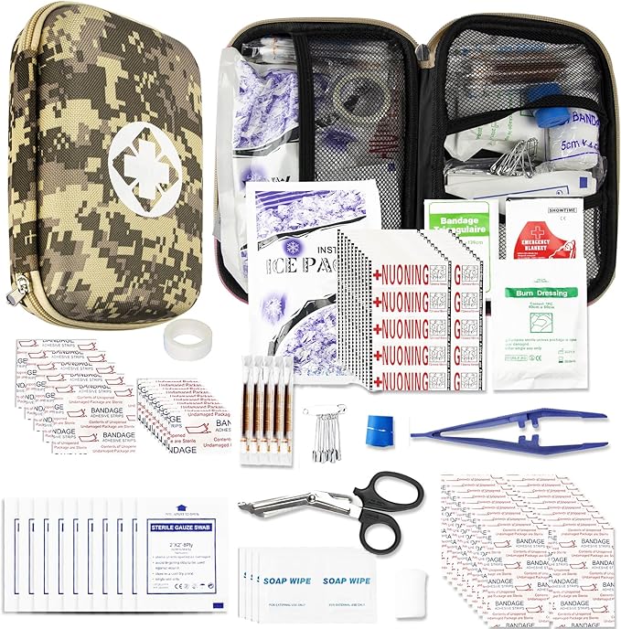 276Pcs Business First Aid Emergency Industrial First Aid Kits Basic Refill Supplies for Workplace Business Camouflage