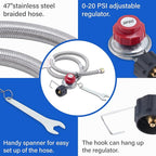 ARC Stainless Steel Single Burner Propane Stove, 200,000BTU High-Pressure Extra Large Heavy Duty Outdoor Propane Burner Cooker, Burners for Outdoor Cooking For Turkey Fry, Seafood Boil, Homebrewing