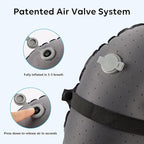 TOBTOS Inflatable Camping Pillow for Camping, Ultralight Backpacking Pillow, Ergonomic Support for Neck & Lumbar, Blow Up Air for Travel, Hiking, Outdoor (Navy Blue)