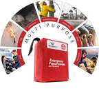 First Aid Kit 180 Piece - Flex Spending Eligible - Professional All-Purpose First Aid and Emergency Kit with Clearly Labeled Resealable Bags for Quick Access - (Red)