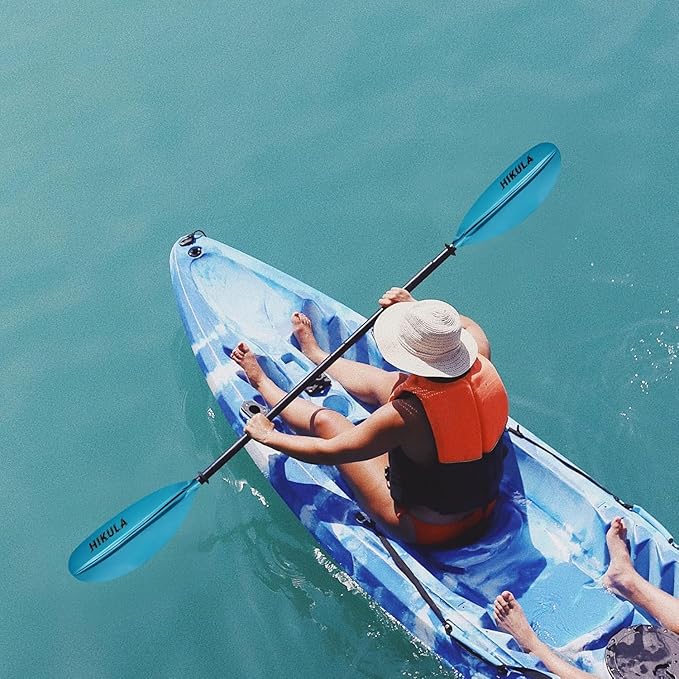 Kayak Paddle 4 Pieces Aluminum Shaft and PP Blade Floating 86.6in/220cm, 90.5inch/230cm Lightweight Oars