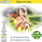 Poultry Spray by Premo Guard – 16 oz – Treat Mites, Fleas, Flies, and Lice – Effective Plant Based – Chicken, Turkey, Waterfowl, and Birds – Best Natural Protection for Control & Prevention