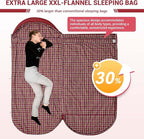 KingCamp Sleeping Bag for Adults, Cold Weather & Warm Extra Wide Big & Tall XL Portable Waterproof Flannel Sleeping Bags, Essentials Gear Accessories for Camping Backpacking Hiking Indoor & Outdoor