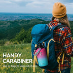 Trebo Insulated Water Bottle 64 oz, Half Gallon Metal Vacuum Water Jug with Paracord Handle and 3 Lids, Leakproof BPA-Free Flask for Gym Sports Hiking Travel, Keep Cold 48 Hours, Rose Red