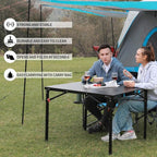 KingCamp Lightweight Compact Folding Camping Table,Stable Aluminum Alloy Folding Roll up Table for 4-6 Person for Picnic, Camping, Barbecue and Party,Portable Multifunctional Table with Carry Bag