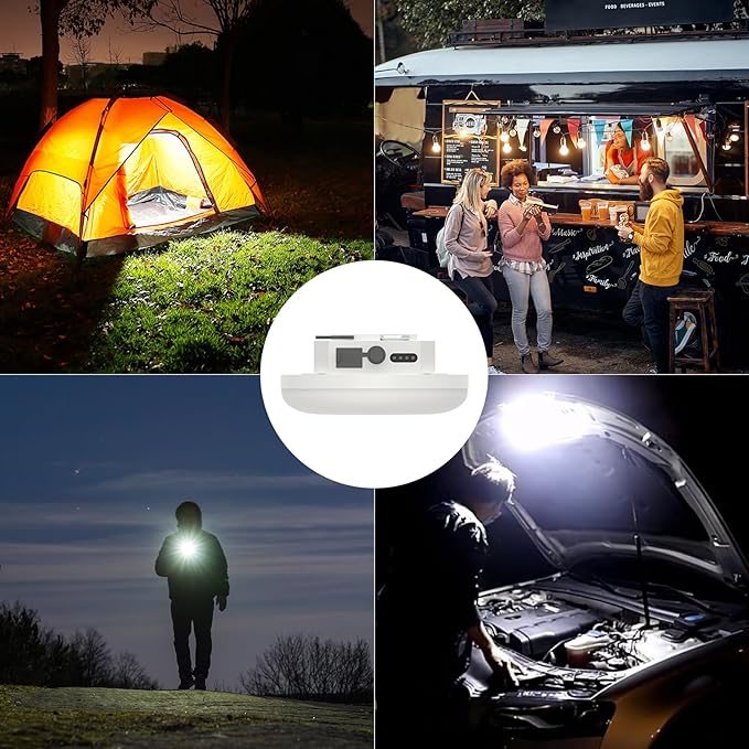 10000mAh Rechargeable Hanging Tent Light with Magnet, 30W 4000LM LED 3 Color Lighting Modes (Remote) Camping Lantern, Portable IPX5 Waterproof LED Flashlight for Emergency & Gift