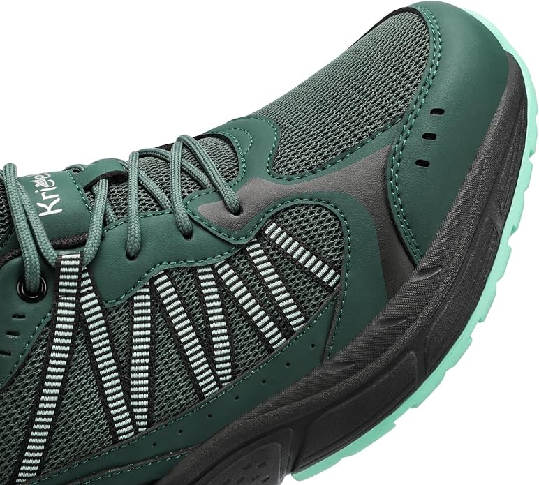 Kricely Men's Trail Running Shoes Non Slip Hiking Shoes Tennis Shoes Fashion Sneakers Workout Footwear