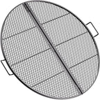 IDZO 36-Inch Foldable Fire Pit Grill Grate, Heavy-Duty Steel BBQ Grill, Cooking Grate with Handles, Portable Charcoal Grill for Campfire Cooking, Outdoor Stove Compatible, Black