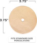 COLETTI Percolator Coffee Filters — Disc Coffee Filters For Percolators – For Bozeman, Butte, & Scoutmaster Camping Coffee Makers – Perfectly Tasteless, Mesh Filter [100 pack, Natural, 3.75”]