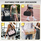 Vorspack Gym Bag for Women - 15 Inches Small Duffle Bag for Travel Lightweight Duffel Bag Personal Item Travel Bag Weekender Bag for Travel Sports Gym - Black