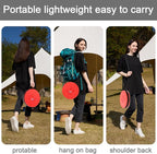 Upgraded XXL Collapsible Stool with Cushion,19.7"H-11.8"D Telescoping Folding Stool for Adults,More Sturdy Portable Camping Stools with Load Capacity 1000lbs for Outdoor,Garden,Fishing,Hiking