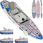 City Park 12'×35" Extra Wide Paddle Board with Seat, One-Stop Premium SUP Board Gears, Tailored 5 Fins, Stable Inflatable Stand Up Paddle Boards for Youth/Adults of All Levels