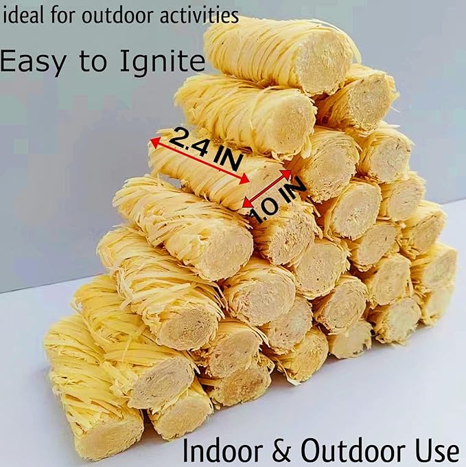 Fire Starter, 72 PCS Odorless Natural Fire Starters for BBQ, Easy to Ignite, Firestarter for Grill, Campfires, Chimney Charcoal, Indoor & Outdoor Fire Pit, Smoker, Fireplace, Wood Stove, Tumbleweeds