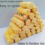 Fire Starter, 72 PCS Odorless Natural Fire Starters for BBQ, Easy to Ignite, Firestarter for Grill, Campfires, Chimney Charcoal, Indoor & Outdoor Fire Pit, Smoker, Fireplace, Wood Stove, Tumbleweeds