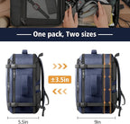 Travelability Carry On Backpack,Expandable 1-7 DAYS Roomy Travel Backpack with Cable Access Port,Anti Theft Water Resistant Fits 18.4"Laptop Large Business Backpack for Men Women,Flights Approve,Blue