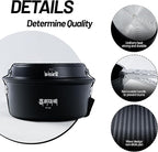 Himalaya 4 Pcs Portable Camping Cookware Mess Kit with Lightweight Pots Pans Kettle Carry Mesh Bag Cleaning Sponge for Kitchen Stove Outdoor Backpacking Hiking Family Picnic Outdoor