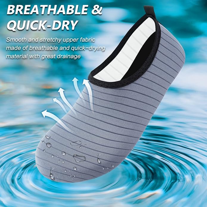 Deevike Water Shoes for Women Men Barefoot Quick-Dry Aqua Socks Slip-on for Beach Swim Surf Yoga Exercise