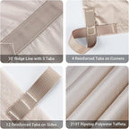 Bearhard Waterproof Camping Tarp, Lightweight Hammock Rain Fly, UV Protection and PU 3000mm Waterproof Backpacking Tarp, 10x10ft/10x12ft Large Tent Footprint or Shelter Kit for Hiking and Outdoor Adventure