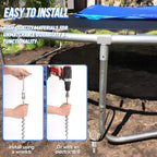 4 PCS Screw in Tent Stakes for Women Men Ground Anchors for Sand, Trampolines, Camping - Aluminium Heavy Duty Rust Prevention Pegs Spikes Drillable Threaded Anchor Stake - Silvery 14 inch