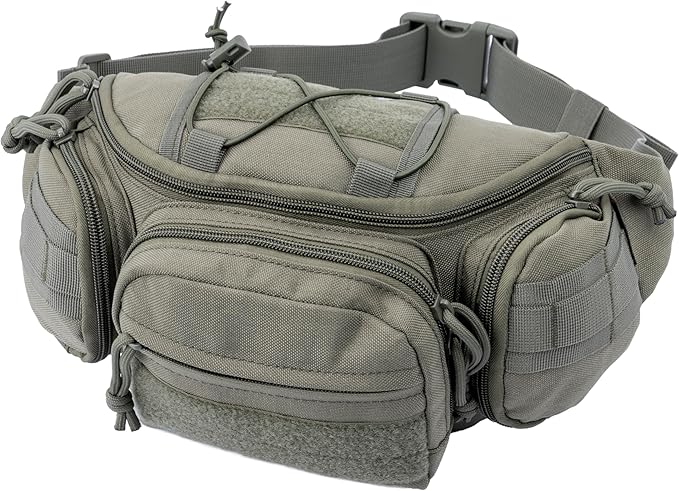 Tactical Waist Bag Utility Fanny Pack Small Hip Belt Bag Crossbody Sling Pack for Outdoor Every Day Carry, Hiking, Camping, Travel