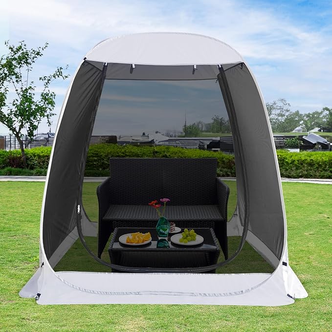 Alvantor Screen House Gazebo, 6-10-15 Person Pop Up Igloo Screened Canopy Tent with Mosquito Netting Sides, Instant UV Resistant Sun Shelter for Garden, Patio, Backyard