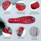 Himalaya 0 Degree Sleeping Bag for Adult Ultralight Down, -20°F-40°F, Cold Weather, Autumn & Winter, Hiking Backpacking Sleeping Bags