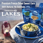Thousand Lakes Freeze Dried Vegetables - Sweet Corn 2-pack 3.6 ounces (7.2 ounces total) | 100% Whole Sweet Corn Kernels