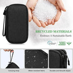 FYY Electronic Organizer, Large Travel Cable Organizer Bag Pouch Electronic Accessories Carry Case Portable Waterproof Double Layers All-in-One Storage Bag for Cable, Cord, Charger, Phone, Black