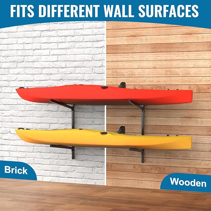 Kayak Rack for Outdoor Storage, Kayak Storage Rack, Adjustable Freestanding Kayak Rack Stand Holder for Paddleboard Surfboard for Indoor, Outdoor