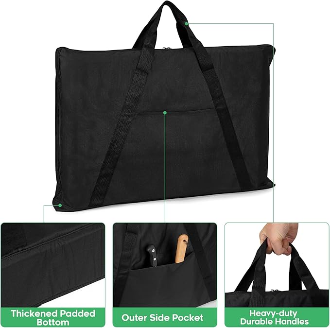 Griddle Cover Compatible with Weber Spirit 300 Series Griddle and Weber Genesis 300 Series Griddle, Full-Size Storage Bag with Durable Handles and Thickened Bottom, Black