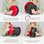 Collapsible Stool with Cushioned Carry Case, 400lbs Max Weight, Lightweight Portable Retractable Foldable Telescoping Camping Stool for Adults Outdoor Fishing Hiking Travel BBQ