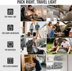 Veken 10 Set Packing Cubes for Travel Essential, Suitcase Organizer Bags in 4 Sizes, Carry-On Luggage Accessories with Large Laundry & Hanging Toiletry Bag, Must-Have for Airplane, Road Trip & Camping