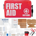 Emergency First Aid Kit Survival - Dotodo Car Medical Kit | Portable Emergency Kit for Trave, Home, Sports, Camping, Dorm, RV, Workplace (Red, 125 PCS)