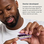 EDJY Fingernail Cutter - Precision Stainless Steel Nail Cutter for Fingernails | Sharp Blade, Ergonomic Design, Durable & Rust-Resistant | Ideal for Men and Women | Navy | 2-Pack