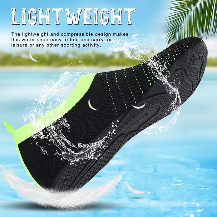 ANLUKE Womens Mens Water Shoes Barefoot Quick-Dry Aqua Socks for Beach Swim Surf Water Sport