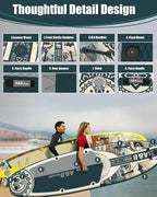 ABBOARD Inflatable Stand Up Paddle Boards - Extra Wide Fishing Paddleboard,Cool Design,Ultra Stable Standup SUP,5 Handles,15 D-Rings, Camera Mount,10L Dry Bag,100L Backpack, Youth/Adults