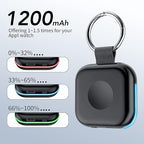 HUOTO Portable Charger for Apple Watch,Wireless Magnetic iWatch Charger 1200mAh Power Bank Travel Keychain Accessories Smart Chargers for Apple Watch Series 11/10/9/8/7/6/SE/5/4/3/2/1/UItra/UItra 2