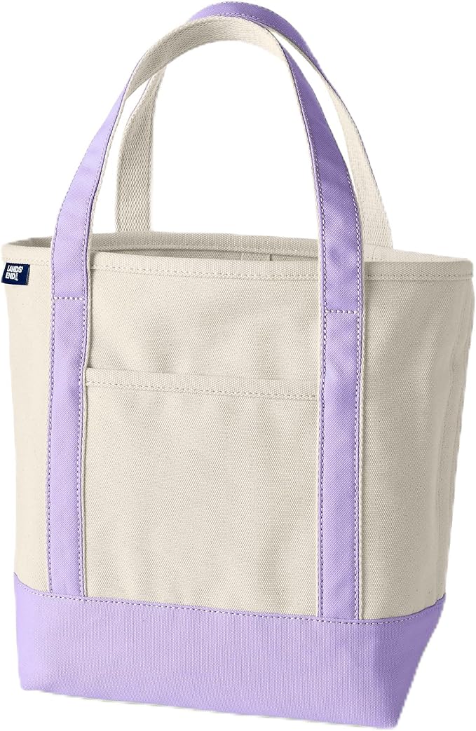 Lands' End Open Top Canvas Tote Bag