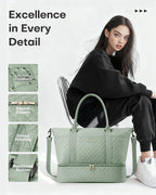 HOTOR Travel Duffel Bag - Weekender Bags for Women, Gym Tote Bags with Shoe Compartment, Carry On Overnight Bag with Toiletry Bag for Travel Essentials and Travel Accessories, Green, 15.8"×18.1"×8.7"