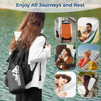 Travel Pillow Memory Foam Pillows, Ergonomic Wave Cervical Neck Pillow for Neck Pain Relief, Compressible Medium Firm Side Sleeper Pillow, Ideal for Camping, Office, Home & Bed (White, M)