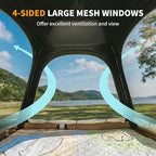 Naturehike Upgraded Ango 3-4 Person Blackout Tent,Instant Pop up Tents for Camping, Waterproof Anti-UV Camping Tent