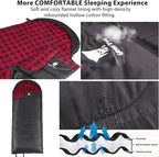 GEERTOP Flannel Sleeping Bags for Adults Big & Tall People Portable Cold Weather Envelope XXL All Seasons Camping Sleeping Bag