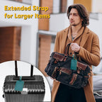 Travelambo Luggage Tags for Suitcases Faux Leather Privacy Protection 2 Pack Bag Tags Travel Accessories Essential, Summer Green