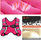 Weighted Vest, 6lb/8lb/12lb/16lb/20lb/25lb/30lb Weight Vest for Men Women, Body Weight Vests Adjustable with Reflective Stripe for Strength Training, Running, Training Workout, Jogging, Walking