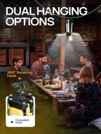 10000mAh Rechargeable Camping Light with Stand 5.6 ft Max Height, Individual Lamp Bracket, with 2 Detachable Lamp Panels, Cordless Led Work Light, Camping Garage Workshop Car Repair