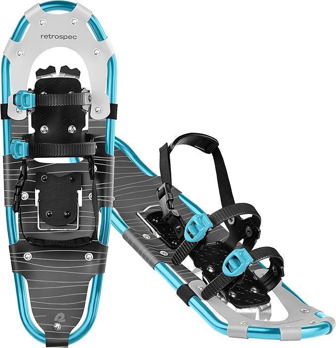 Retrospec Drifter Snowshoe for Men & Women - Aluminum Frames & a Double-Rachet Binding System - Lightweight All Terrain Snow Shoes