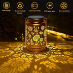 Sunflower Solar Lantern Lights, Outdoor Lanterns Garden Decor, Hanging Solar Lantern for Backyard Porch Patio Table Yard Balcony Lawn Pathway, Gifts for Women Grandma Mom, 1PCS