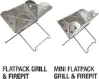 UCO Flatpack Mini Portable Stainless Steel Grill and Fire Pit