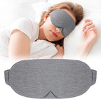 FRESHME Cotton Sleep Eye Mask - Travel Eye Mask for Sleeping Airplane Blackout Eye Covers for Long Flight Essentials Accessories, Comfortable Sleep Night Masks for Men Women Side Sleeper