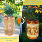 Hummingbird Solar Lanterns Outdoor Waterproof with Shepherd Hook, Birthday Mothers Day Gifts for Women Mom Grandma, Metal Solar Hanging Lights Garden Decor for Outside Yard Patio Pathway Porch